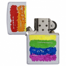 Zippo aansteker Rainbow color open