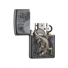 Zippo aansteker Crocodile emblem open