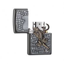 Zippo aansteker Gecko emblem open