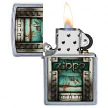 Zippo aansteker Patina Design open