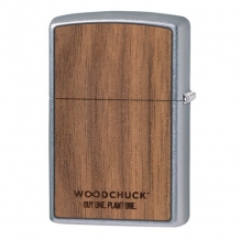 Zippo aansteker Woodchuck Clover achterzijde