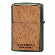 Zippo aansteker Woodchuck Flame achterzijde