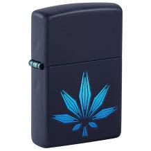 Zippo aansteker Blue Cannabis Design
