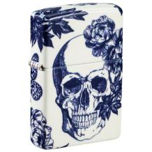 Zippo aansteker Floral Skull Design