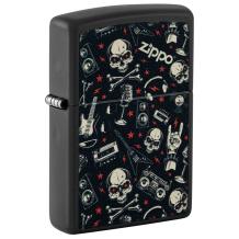 Zippo aansteker Grunt Pattern with Skulls