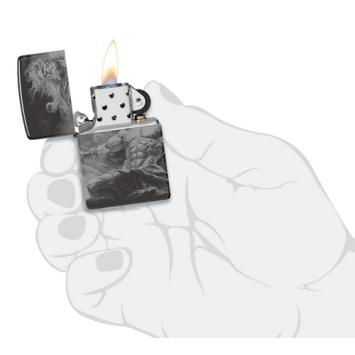 Zippo aansteker Griekse god