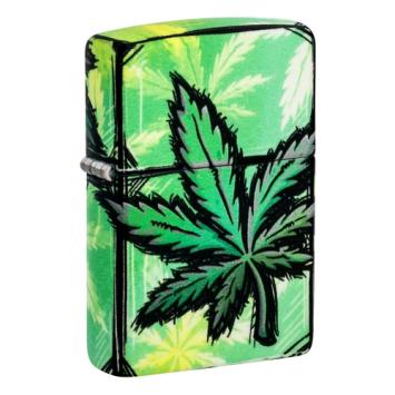 Zippo aansteker Glowing Cannabis Design